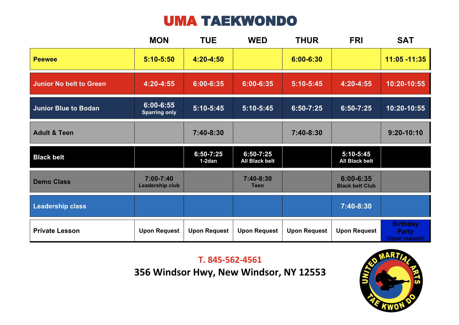 Winsor-schedule